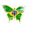 Drapeau du Brésil papillon utilisé