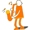 The saxophone player