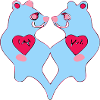 Blue bear pair