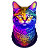 Bunte psychedelische Katze