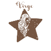 Logo rétro signe astrologique "Vierge"