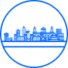 Guatemala City Skyline Blue