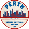 Perth Skyline Retro AU