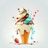 Cartoon ice cream cone