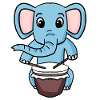 Elephant Drum Motif
