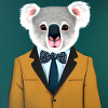 Hipster Dyr Sjovt Design Koala i jakkesæt Sjov