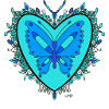 Coeur Bleu turquoise
