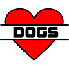 Heart I love dogs