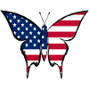 Drapeau des États-Unis papillon