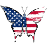 USA flag butterfly used