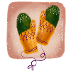knitted gloves