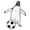 Penguin Football Player Football