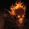 Burning skull