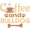 Kaffee- und Bulldoggen-Haustierliebhaber