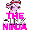 Das rosa Ninja Black Logo