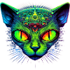 Hypnotic alien cat