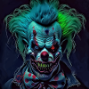 sombre effrayant Zombie Clown