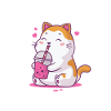 Bubble Tea Kitten Kawaii