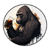 Gorilla drinking Beer
