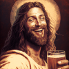 Jesus trinkt Bier