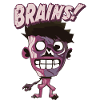 Brains - Funny Zombie Saying