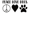 Frieden Liebe Hunde