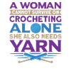Handmade Crochet Funny Knitting Saying