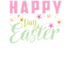 Happy Easter design with flowers