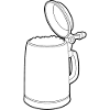 Franconian earthenware beer mug