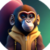 Cute monkey with jacket