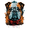 Smart Bulldog With Bowtie