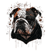 Black Bulldog Head