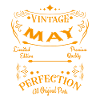 Vintage Born in May 1961 Birthday Gift