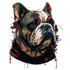 Bulldog Head Art