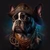 French Bulldog "Jack Sparrow Pirate"