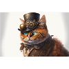 Chat steampunk