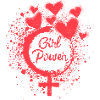 girl power,girl, power, hearts,graffiti,red