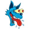 Blue wolf in love