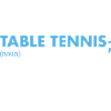 Sport Definition Table Tennis