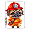 Firefighter, pug lover