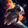 Flying astronaut