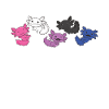 Genderfluid Flag Pride LGBTQ Axolotl