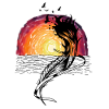 Ocean Waterfowl Sunset Nature Lovers