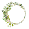 Eucalyptus Green Gold Circle customizable
