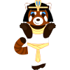 Red panda disguised as Cleopatra