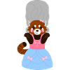 Red panda dressed as Marie-Antoinette