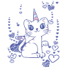 Party Cat Kitten Birthday