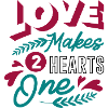 Love make hearts one