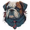 Bulldog Dressed up