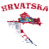 Croatia Flag Map used